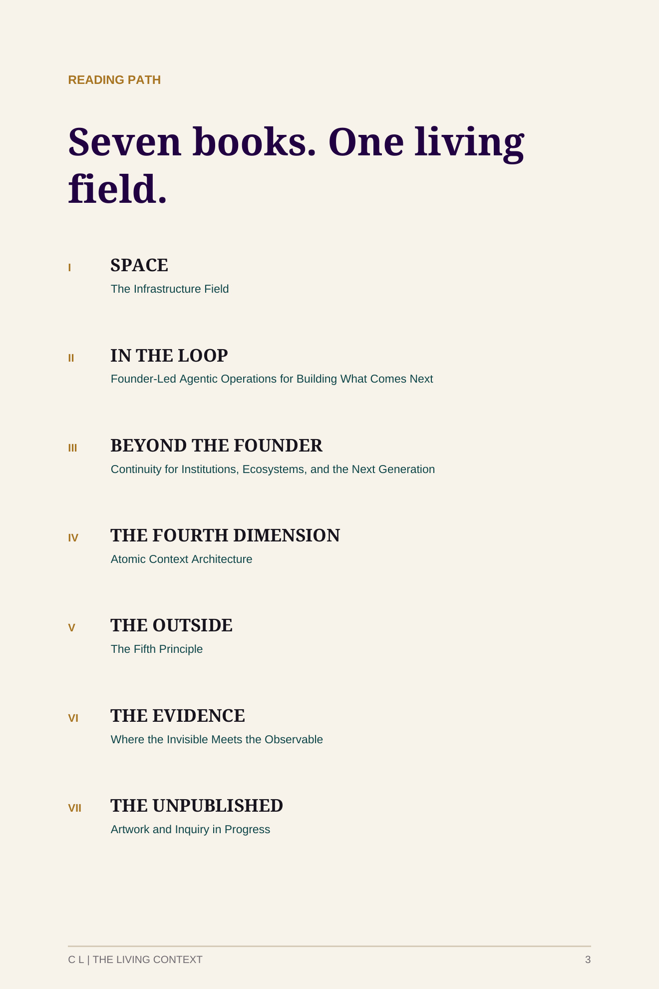 C L: The Living Context, page 3 of 118