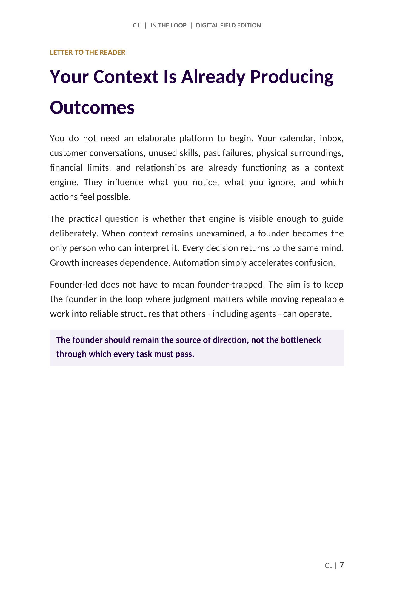 C L: The Living Context, page 34 of 118