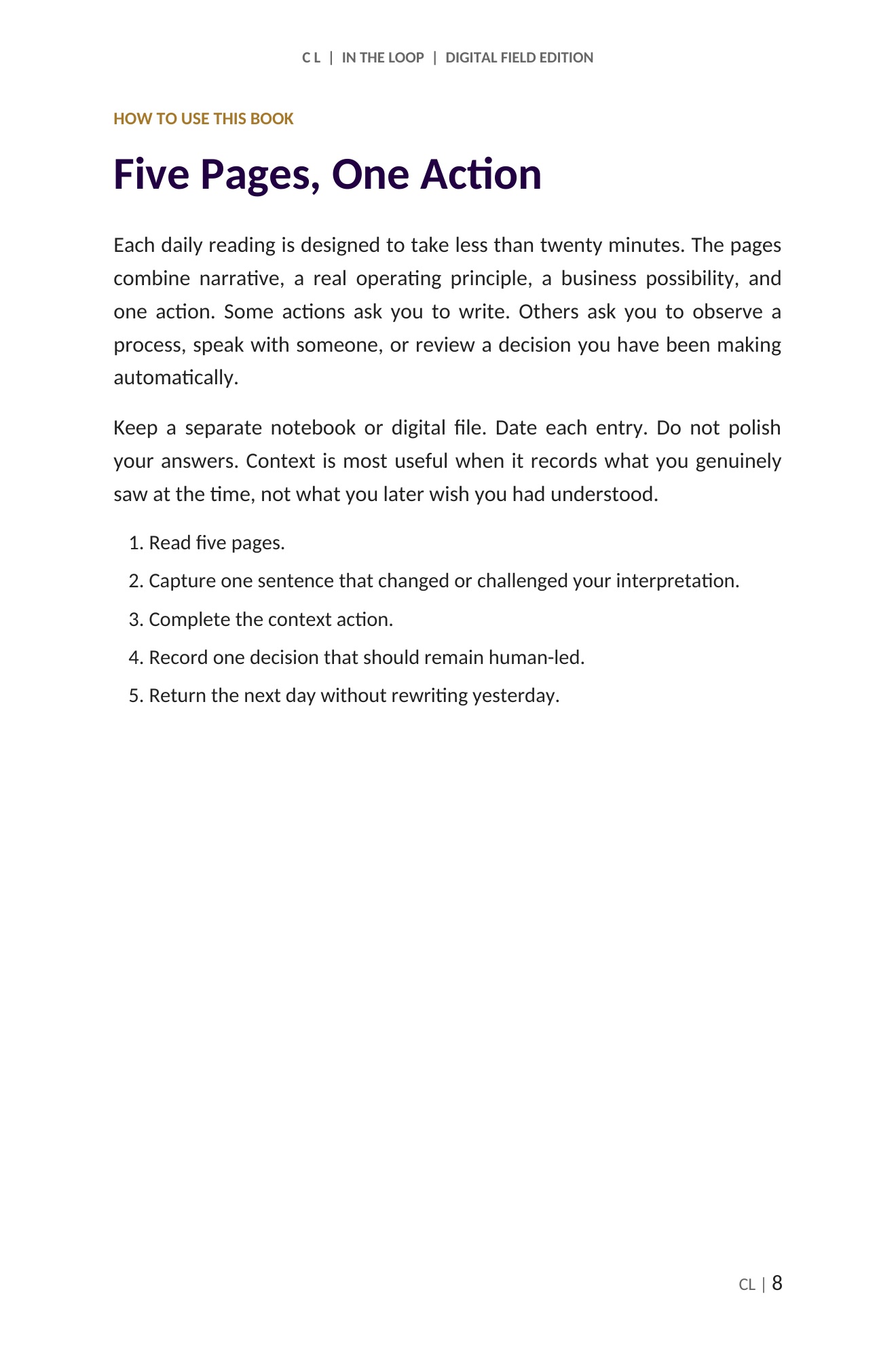 C L: The Living Context, page 38 of 118