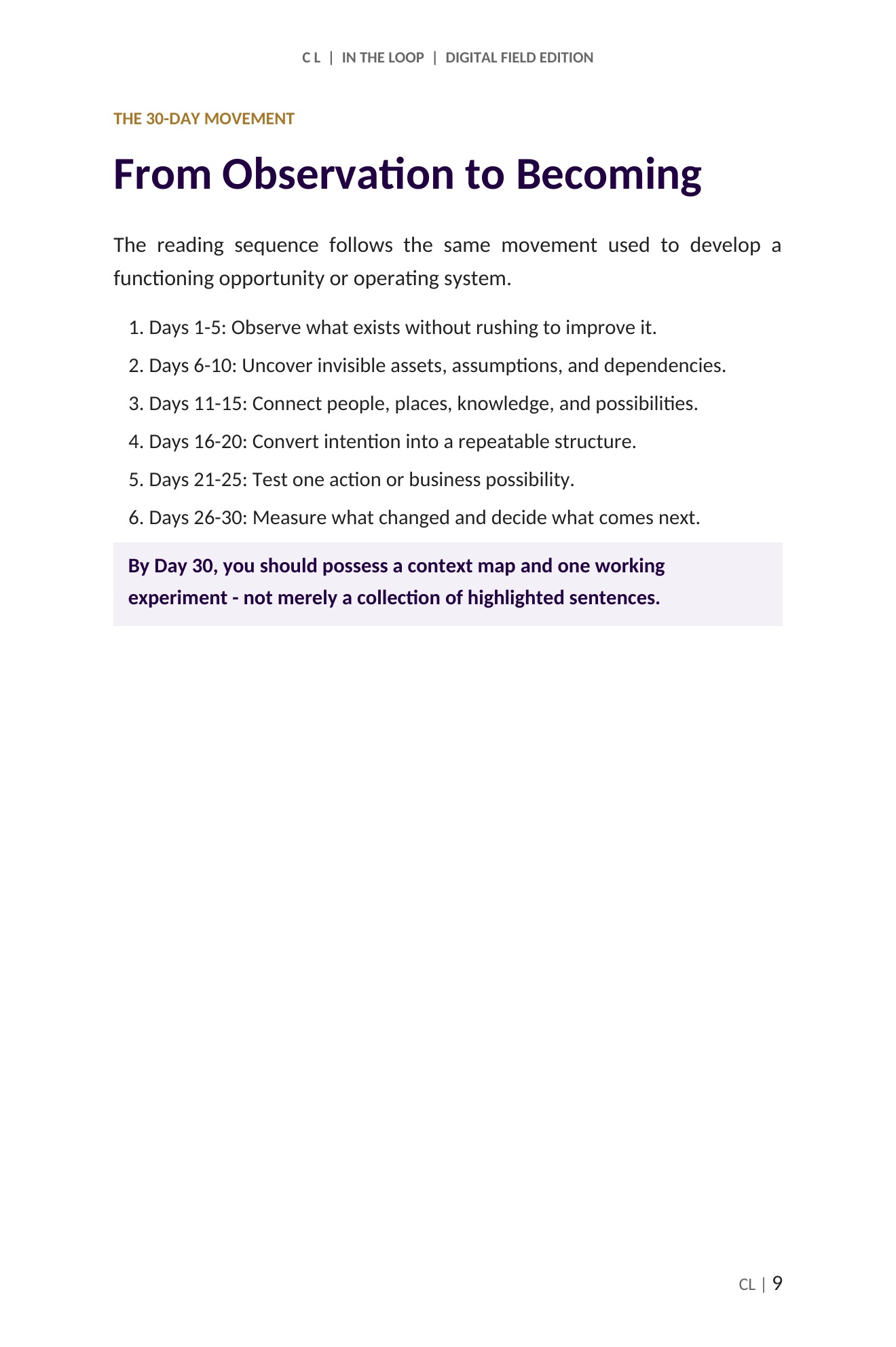 C L: The Living Context, page 39 of 118