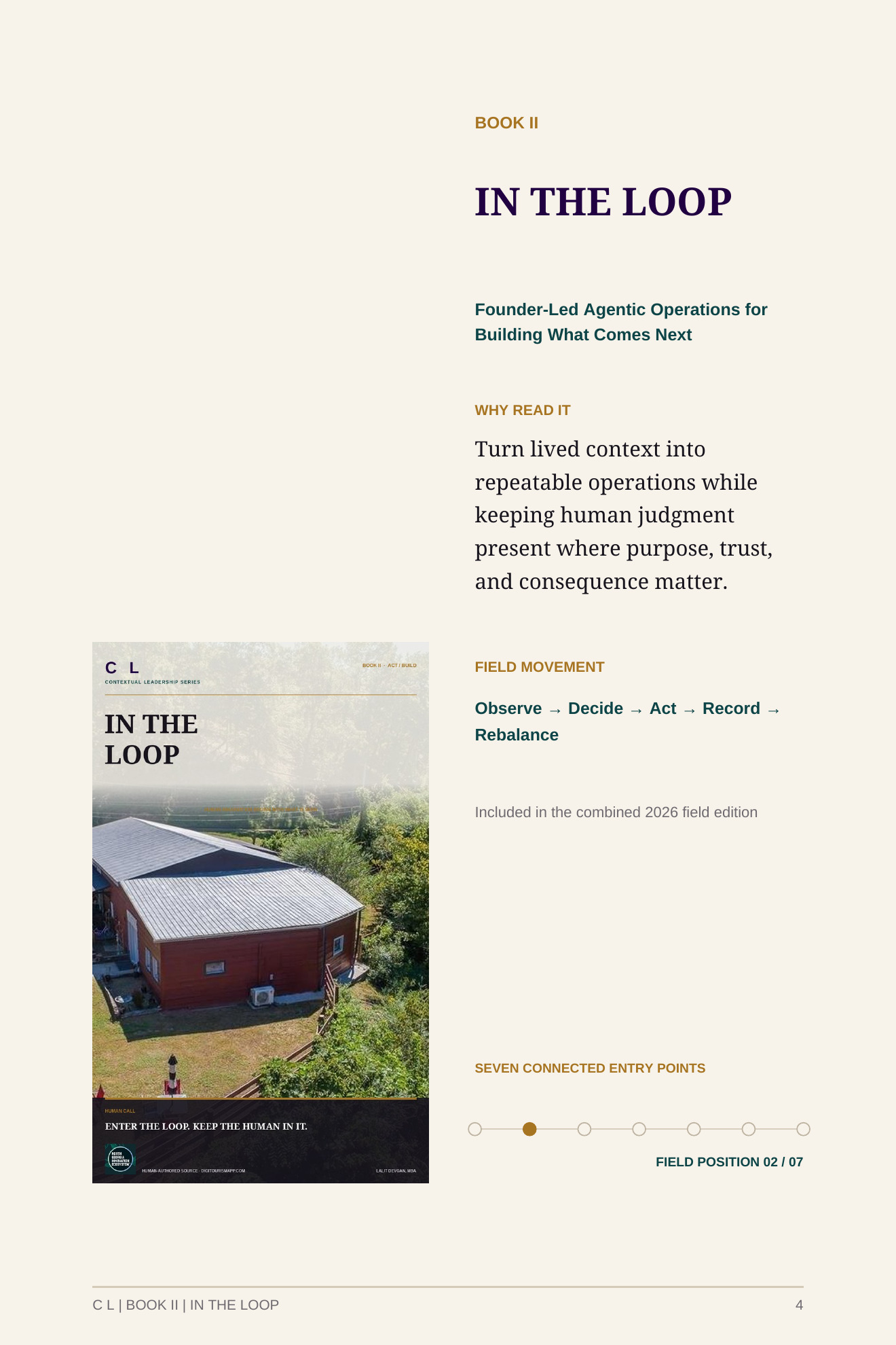 C L founding reader guide page 4 of 11: Book II: In the Loop