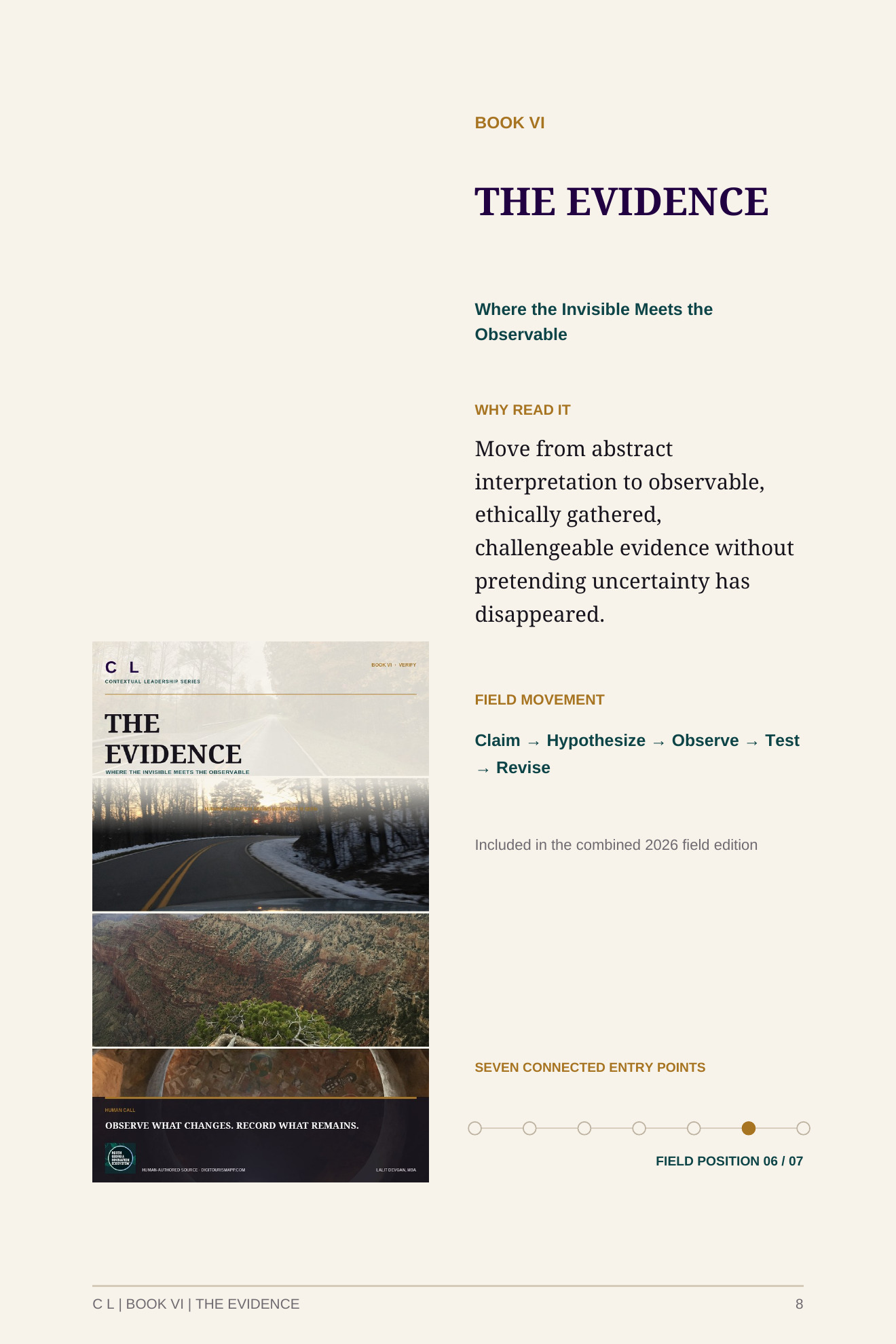 C L founding reader guide page 8 of 11: Book VI: The Evidence