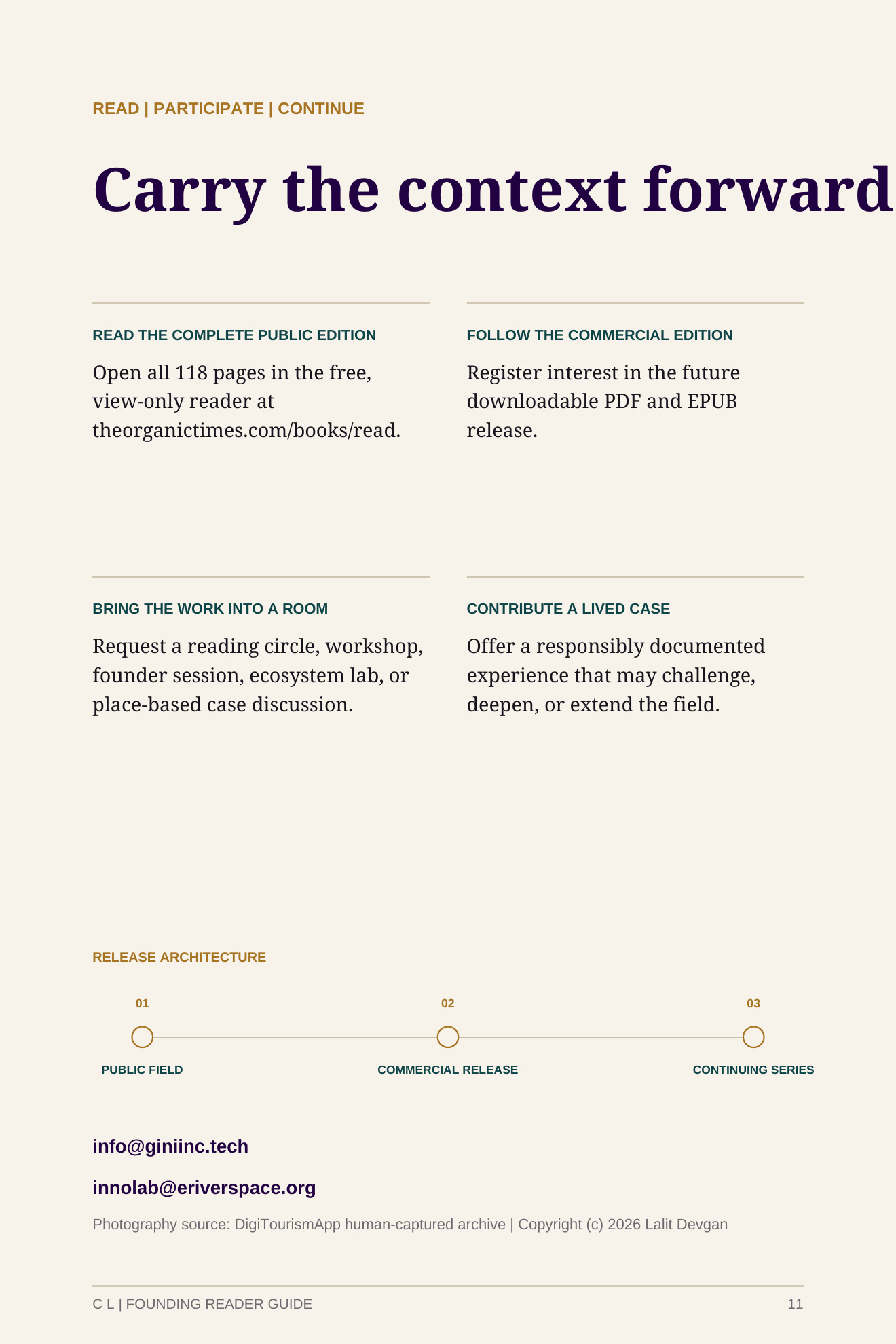 C L founding reader guide page 11 of 11: Carry the Context Forward