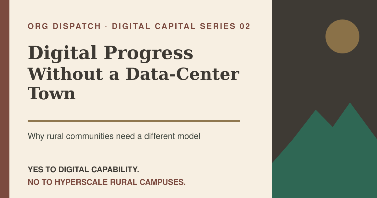 Digital Progress Without a Data-Center Town: Why Rural Communities Need a Different Model social-sharing thumbnail
