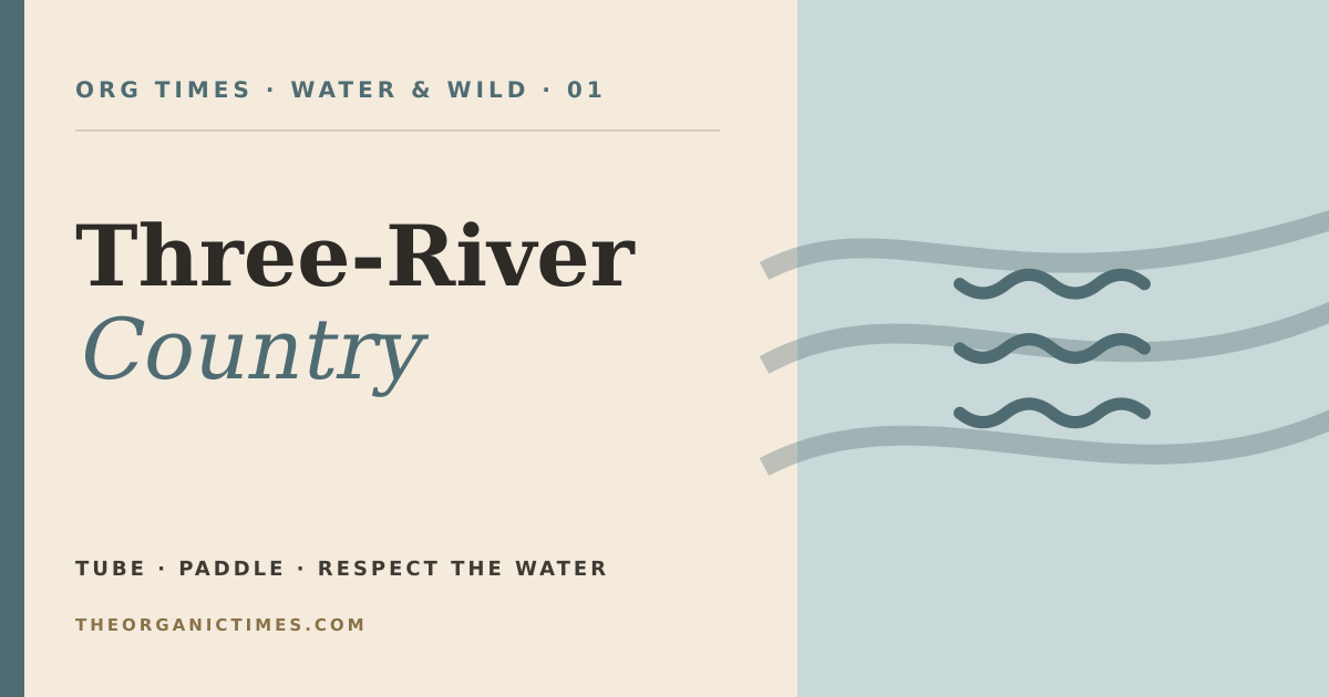 ORG Times editorial card for Three Rivers, Many Ways to Float: Tubing and Paddling Around Ellijay