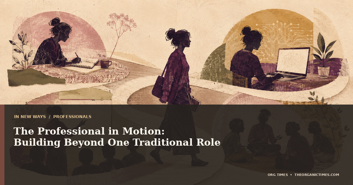 ORG Times editorial card for The Professional in Motion: Building a Career Beyond One Traditional Role