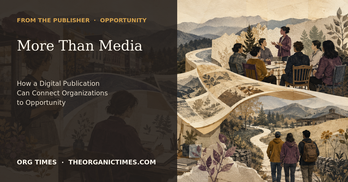 ORG Times editorial card for More Than Media: How a Digital Publication Can Connect Organizations to Opportunity