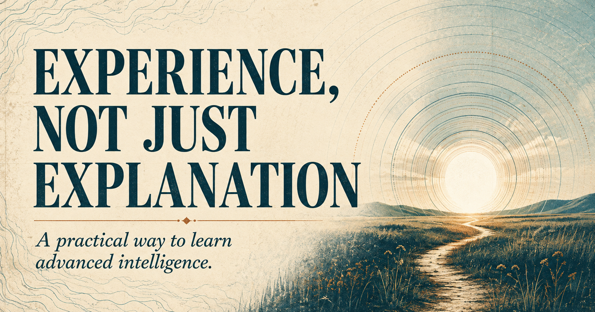 ORG Times editorial card for Why Advanced Intelligence Needs Experience—not Just Explanation