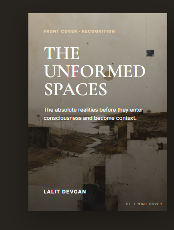 Front cover of The Unformed Spaces by Lalit Devgan