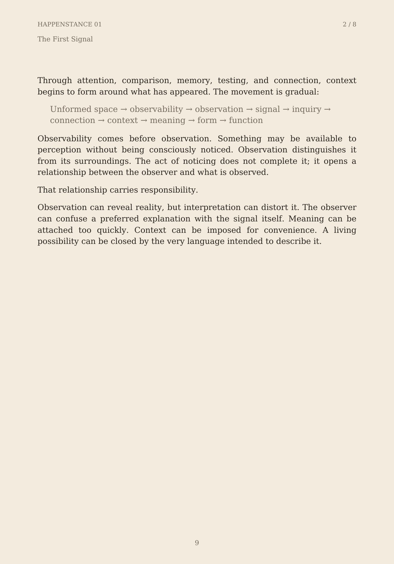 The Unformed Spaces, page 9 of 148