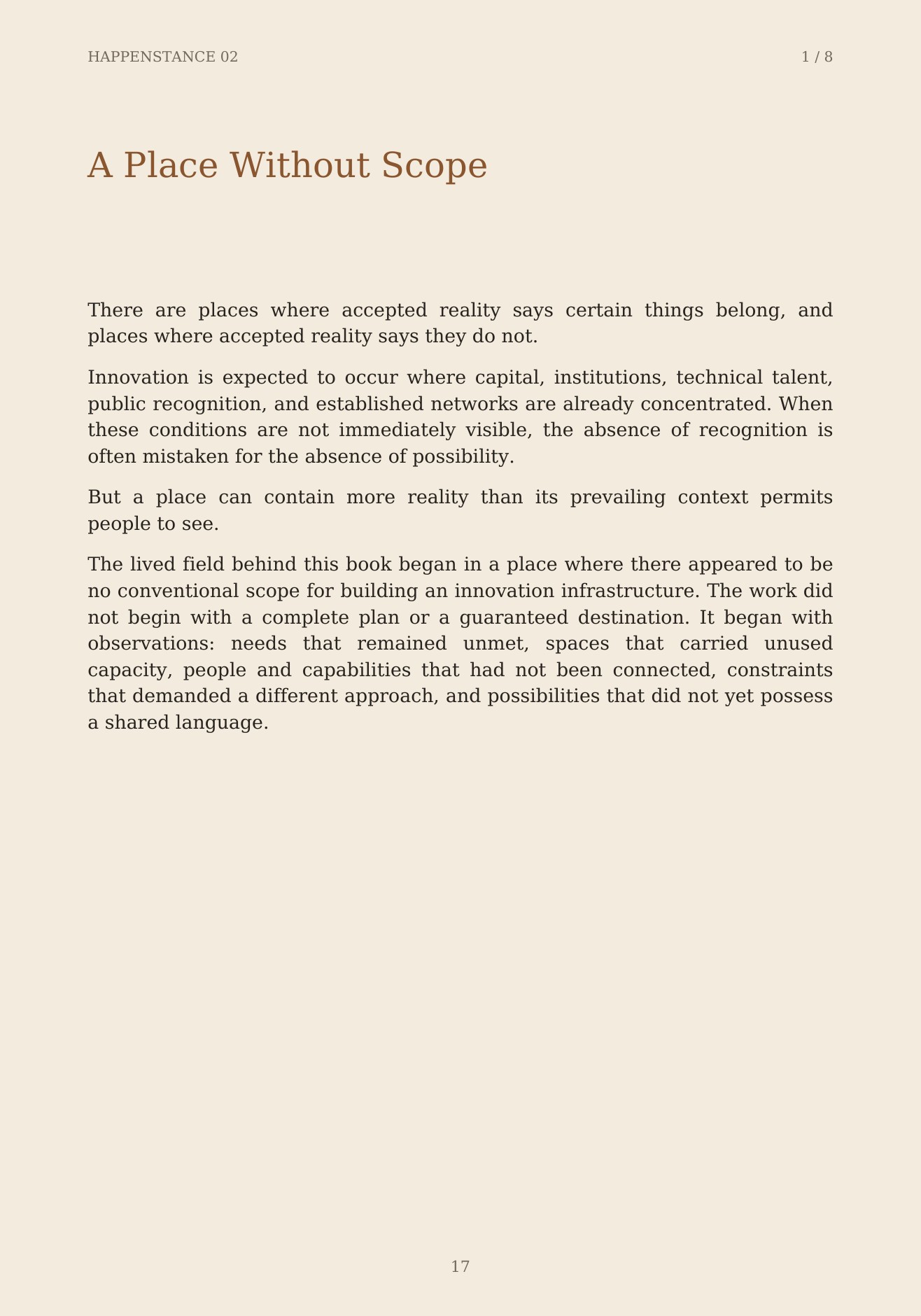 The Unformed Spaces, page 17 of 148