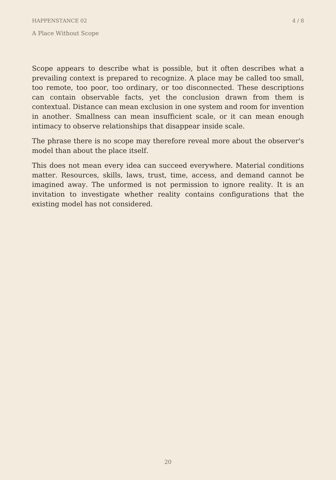 The Unformed Spaces, page 20 of 148
