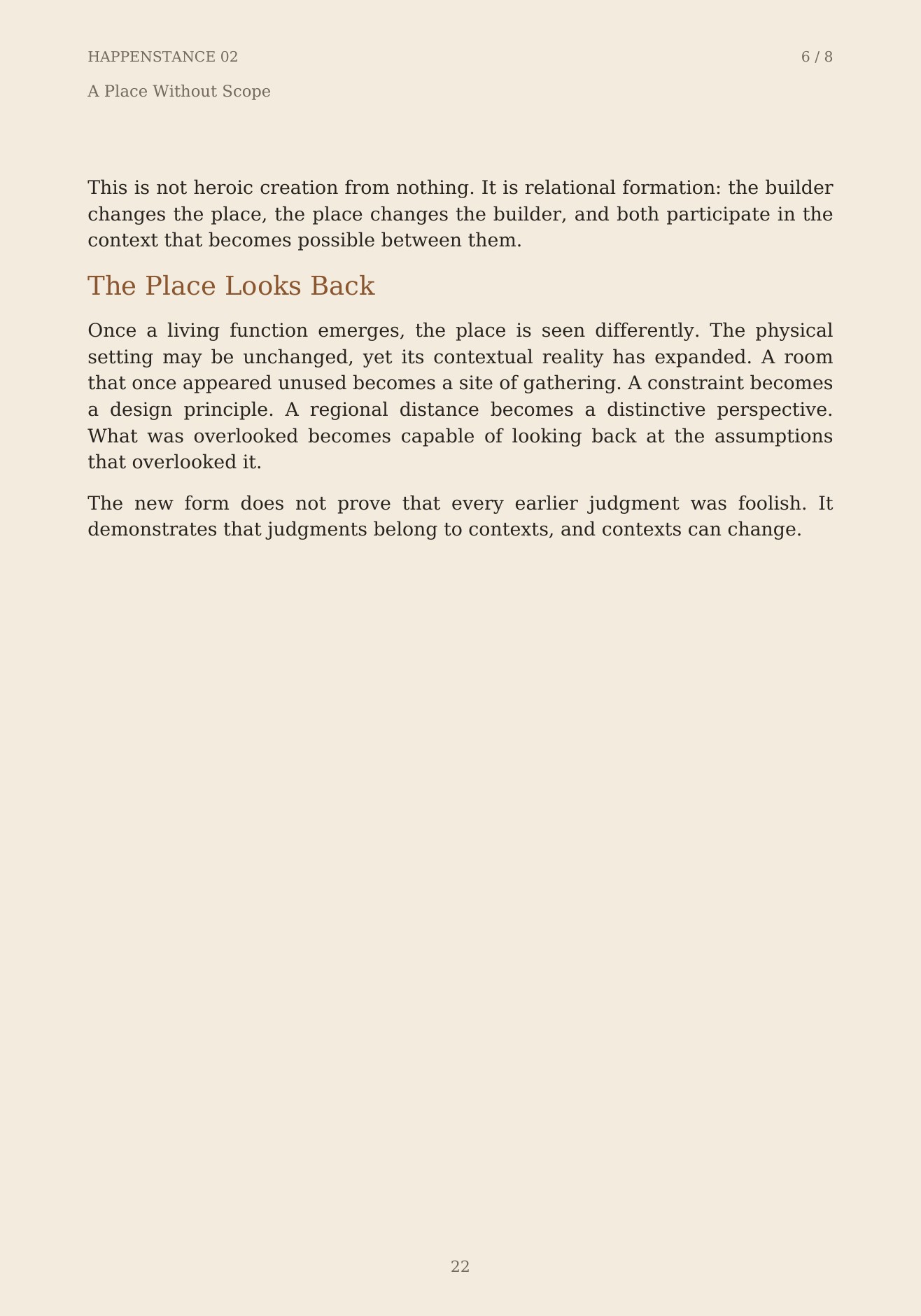 The Unformed Spaces, page 22 of 148