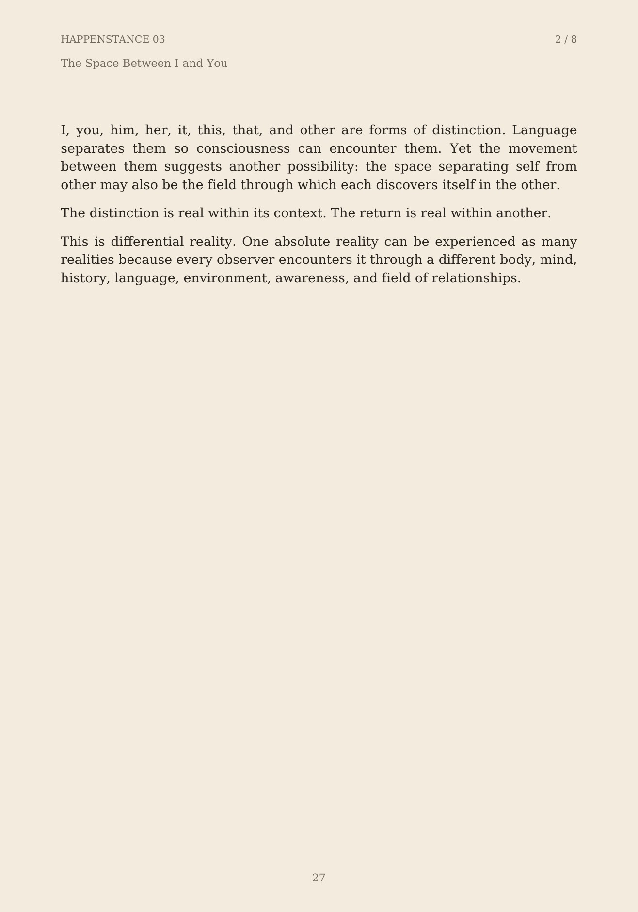 The Unformed Spaces, page 27 of 148