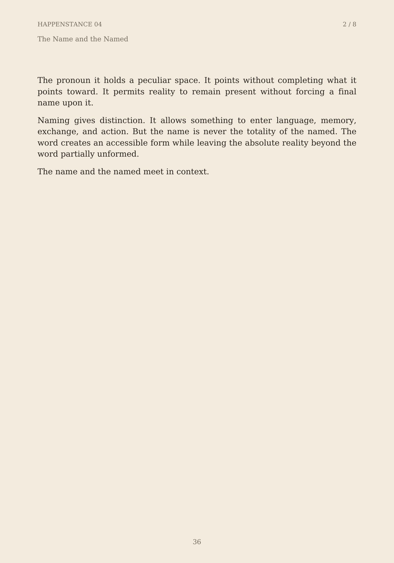 The Unformed Spaces, page 36 of 148