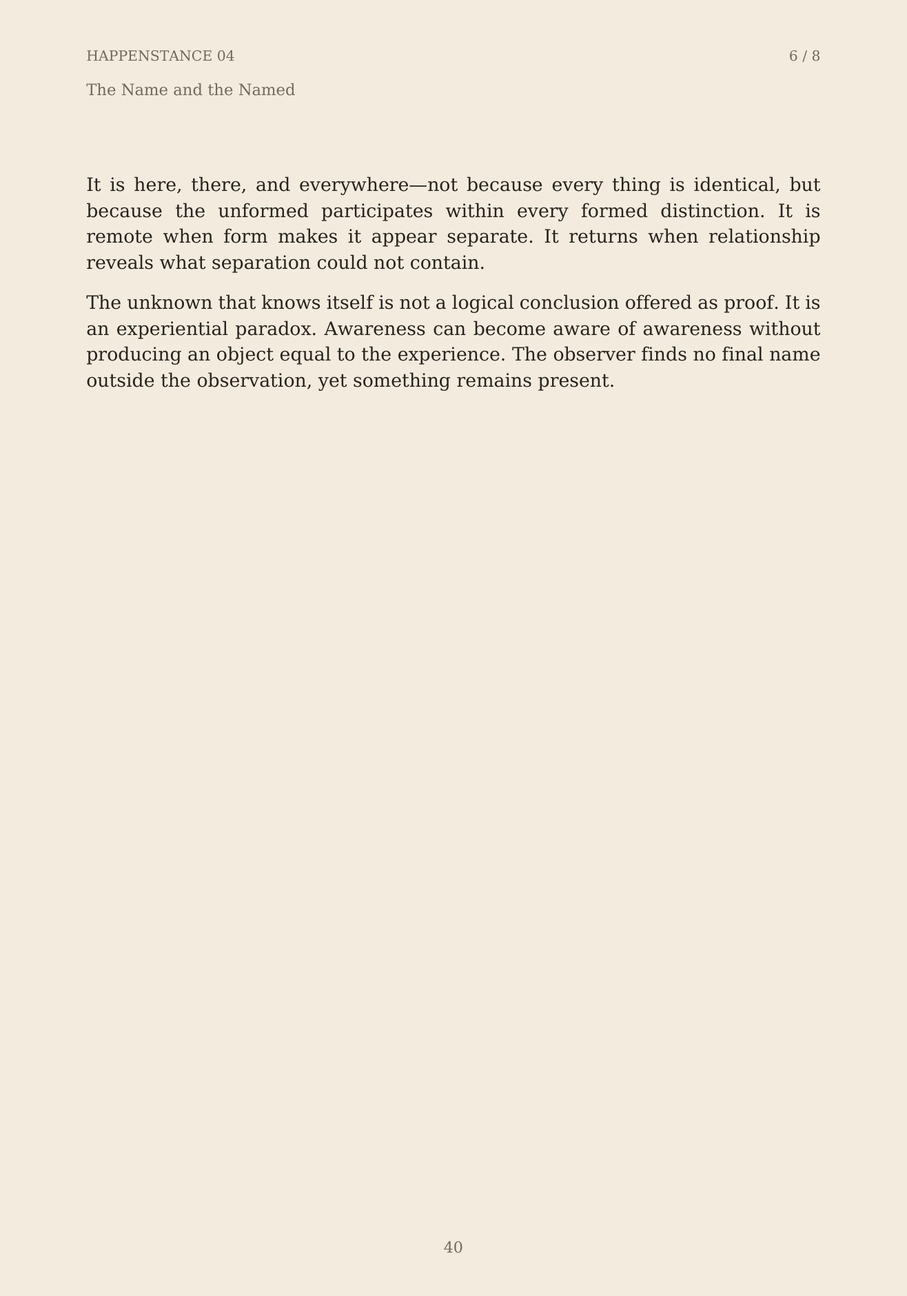 The Unformed Spaces, page 40 of 148