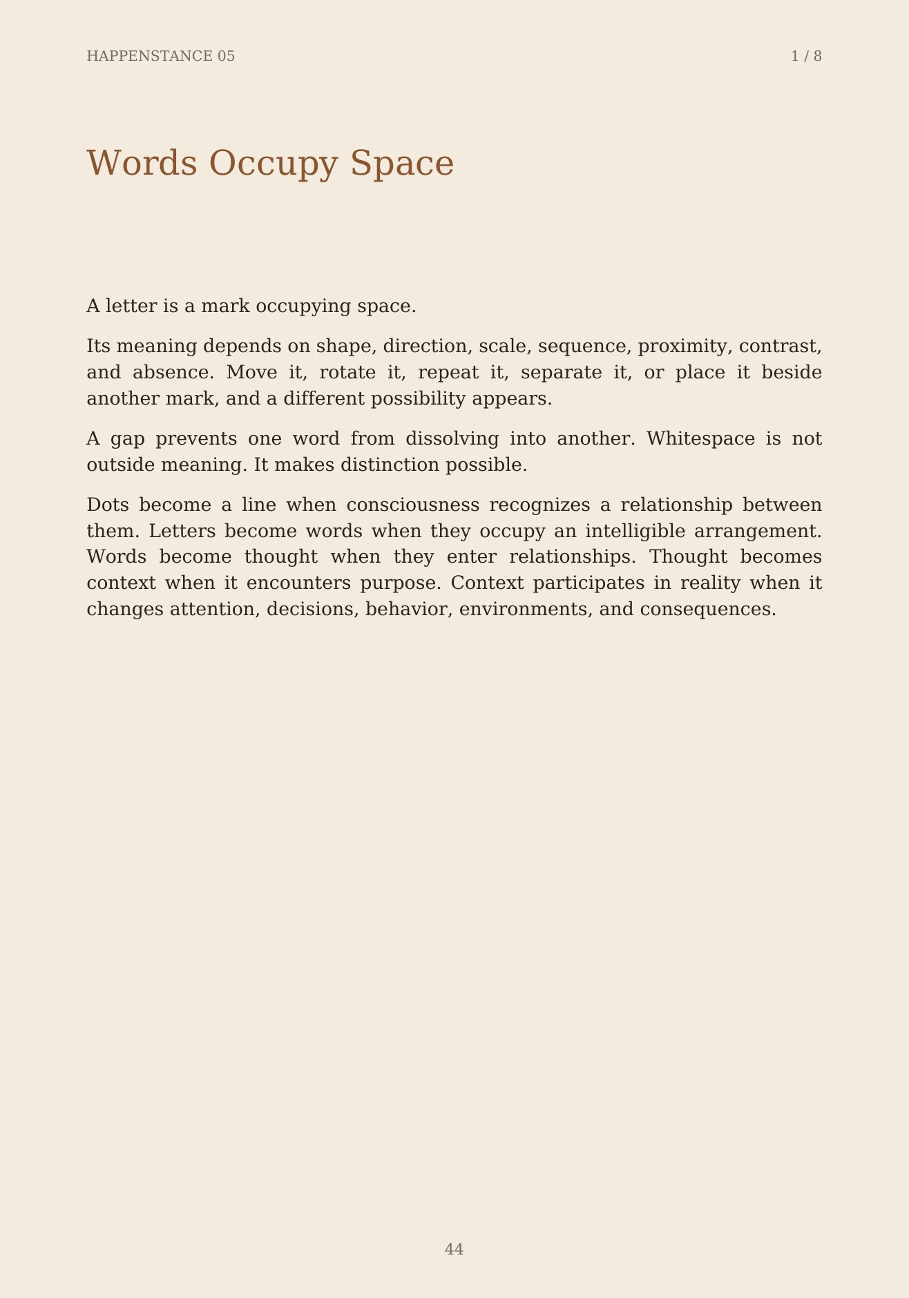 The Unformed Spaces, page 44 of 148