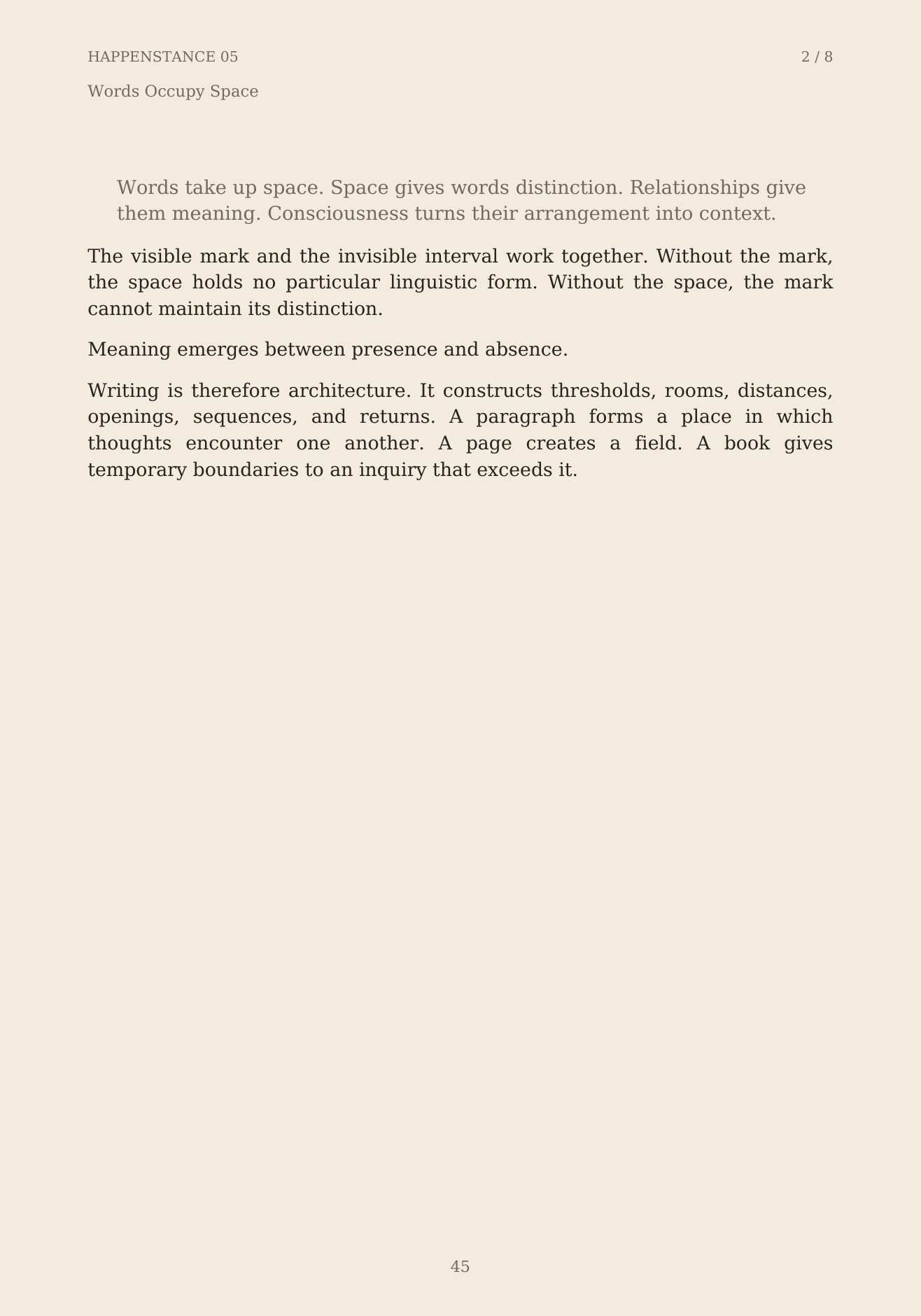The Unformed Spaces, page 45 of 148