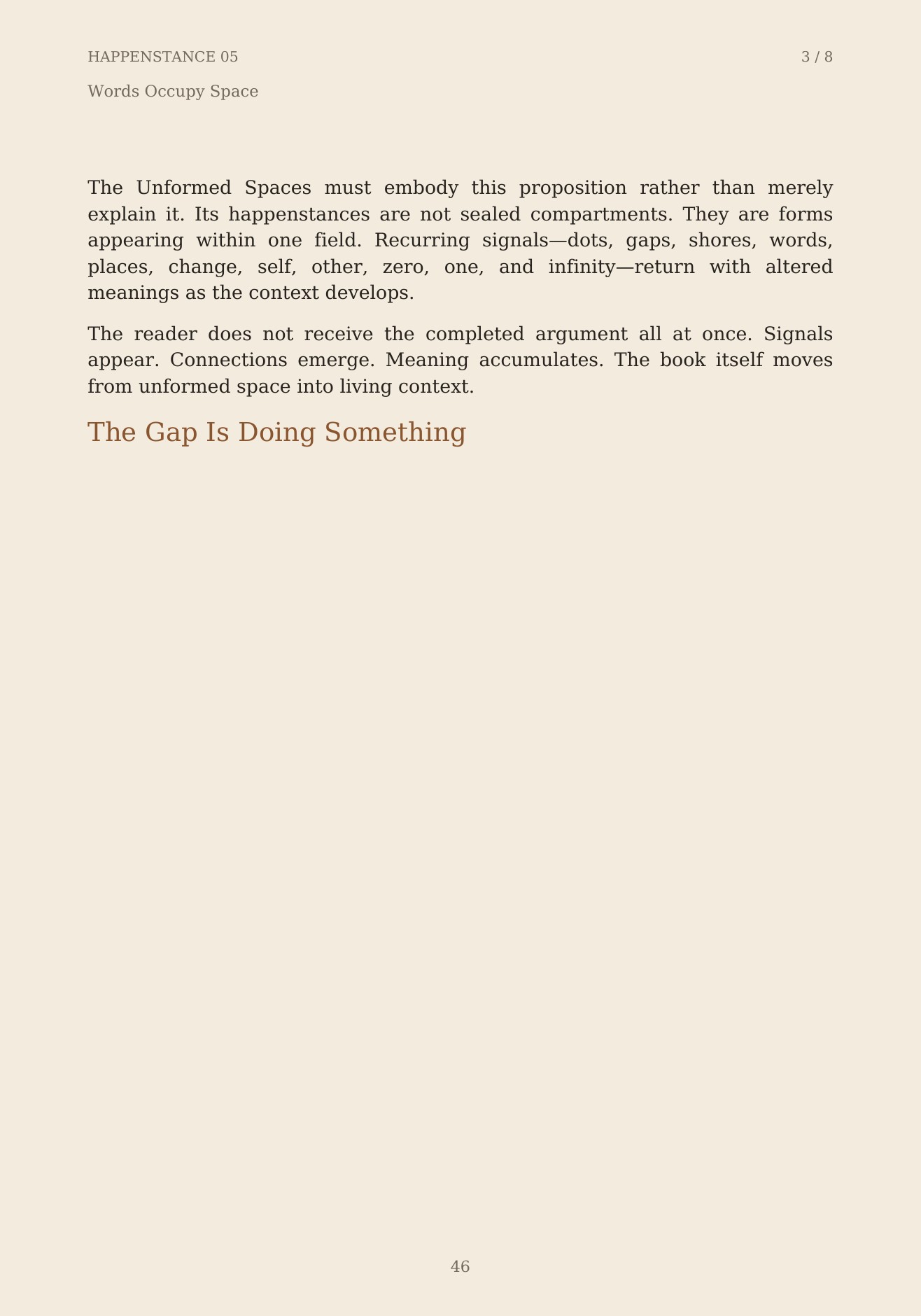 The Unformed Spaces, page 46 of 148