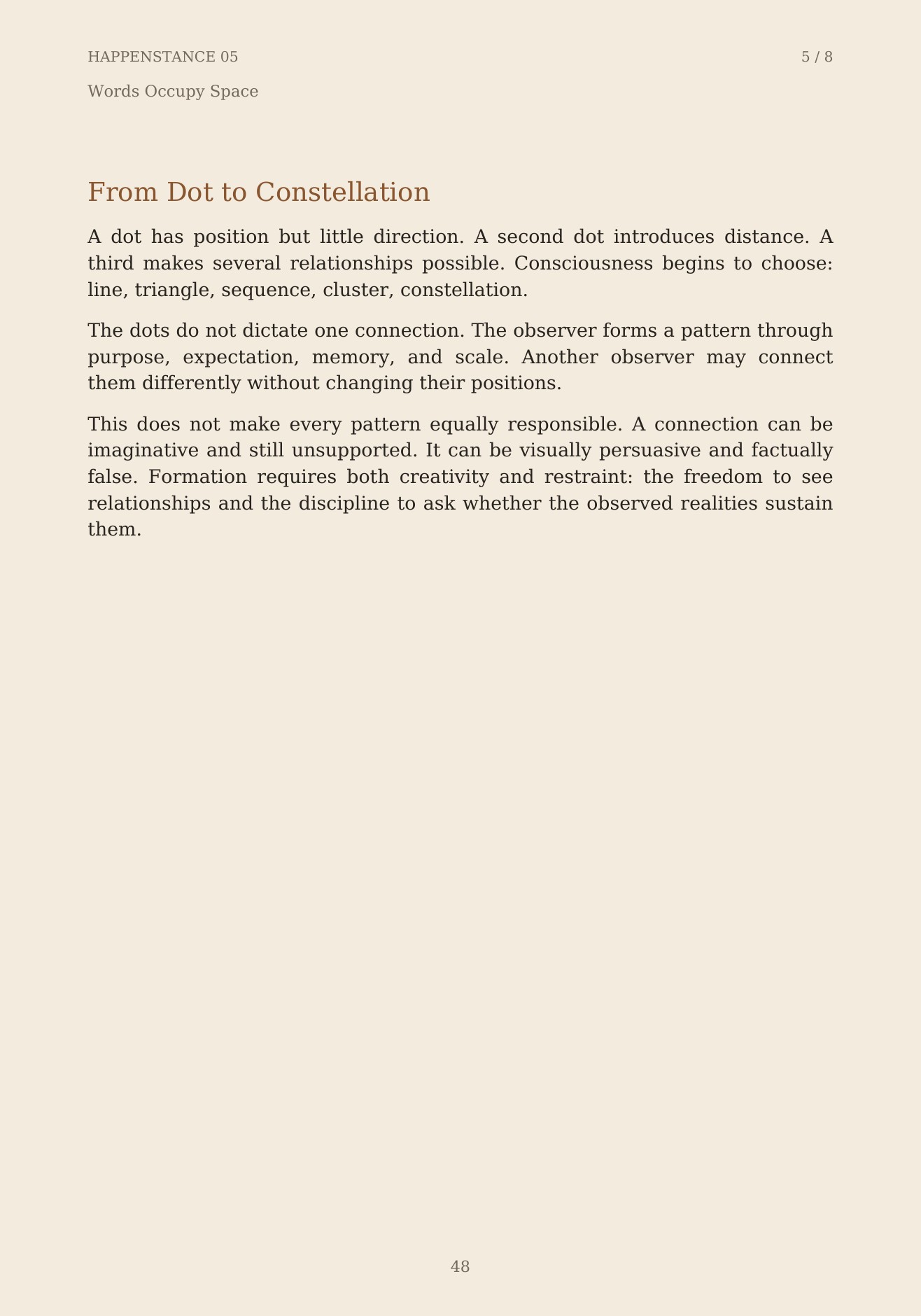 The Unformed Spaces, page 48 of 148