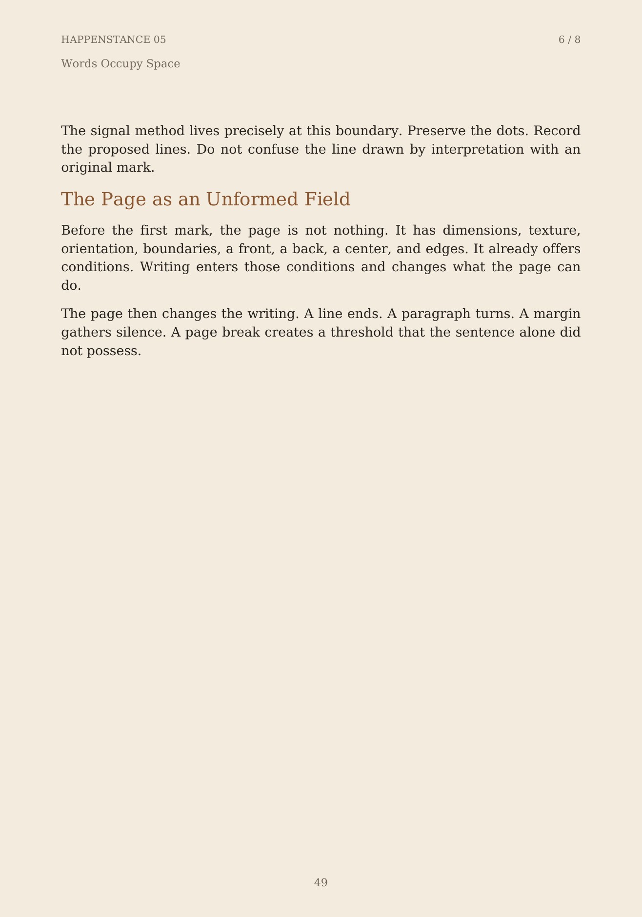 The Unformed Spaces, page 49 of 148