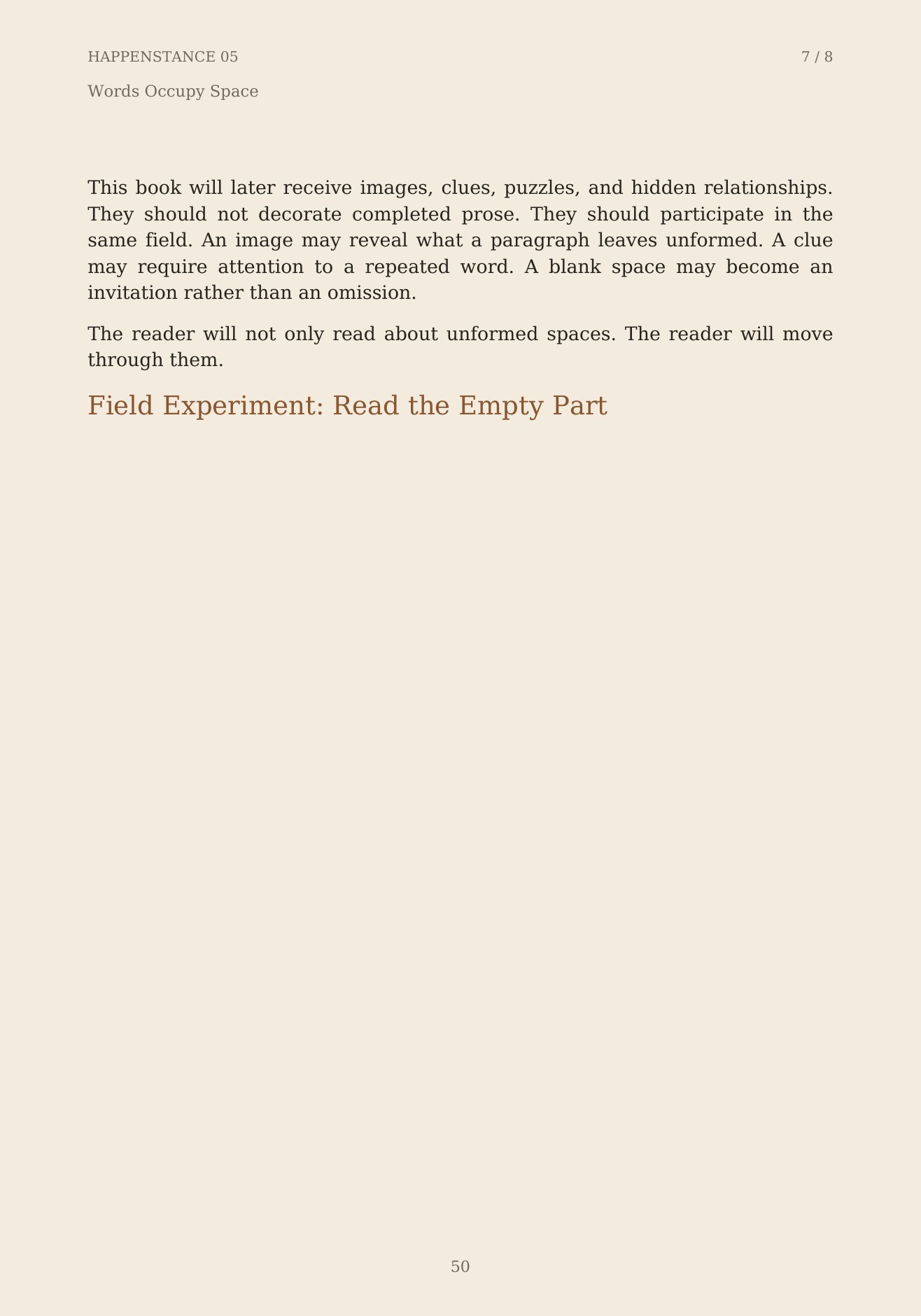 The Unformed Spaces, page 50 of 148