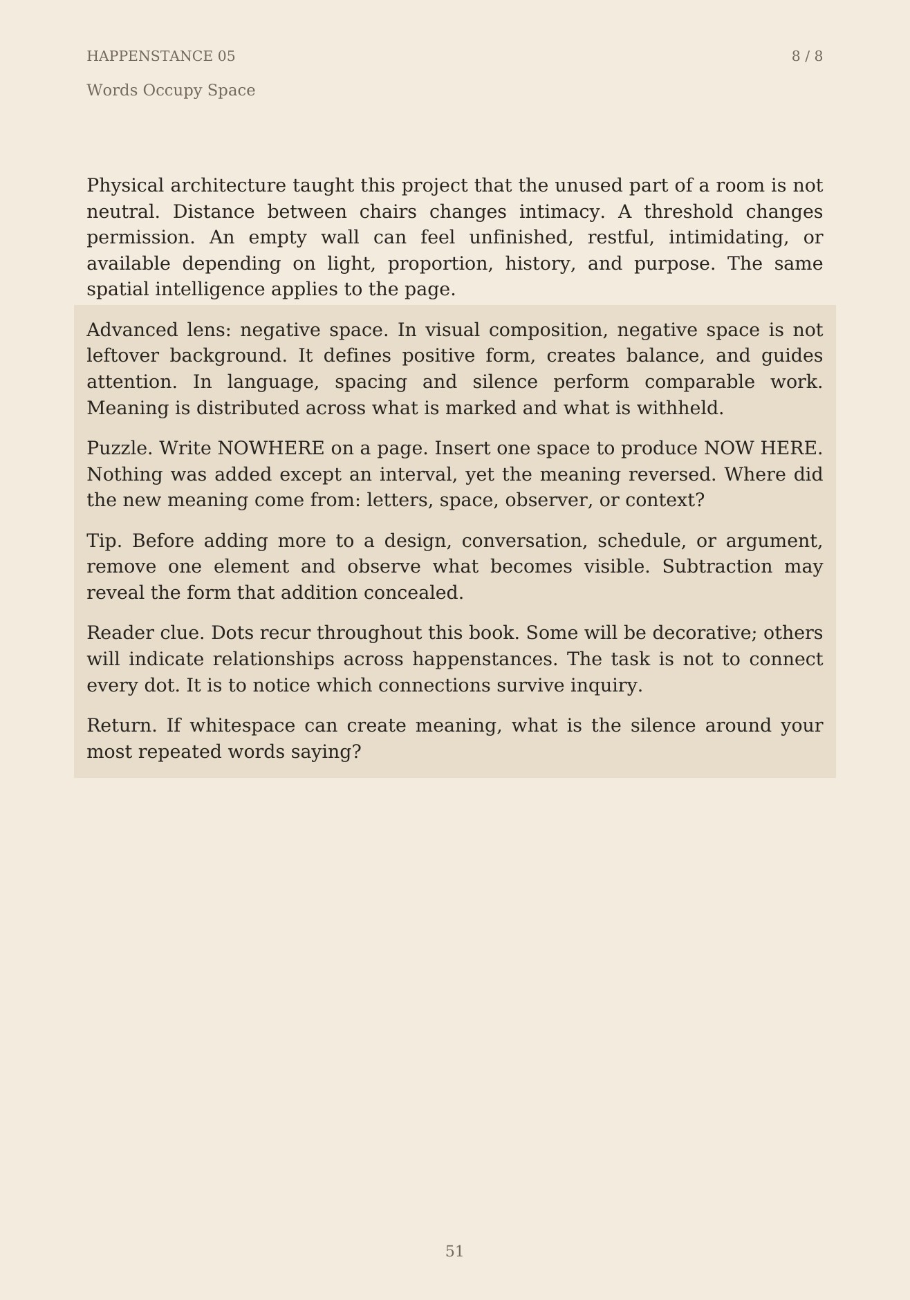 The Unformed Spaces, page 51 of 148