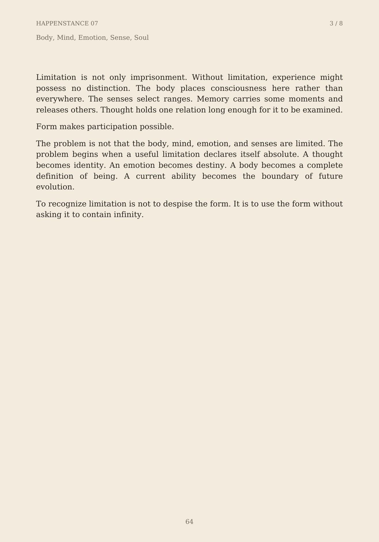 The Unformed Spaces, page 64 of 148