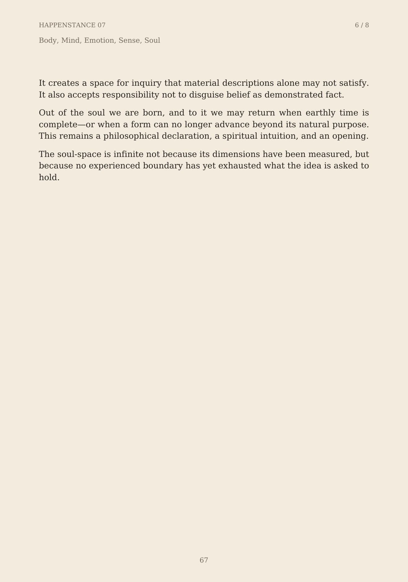 The Unformed Spaces, page 67 of 148