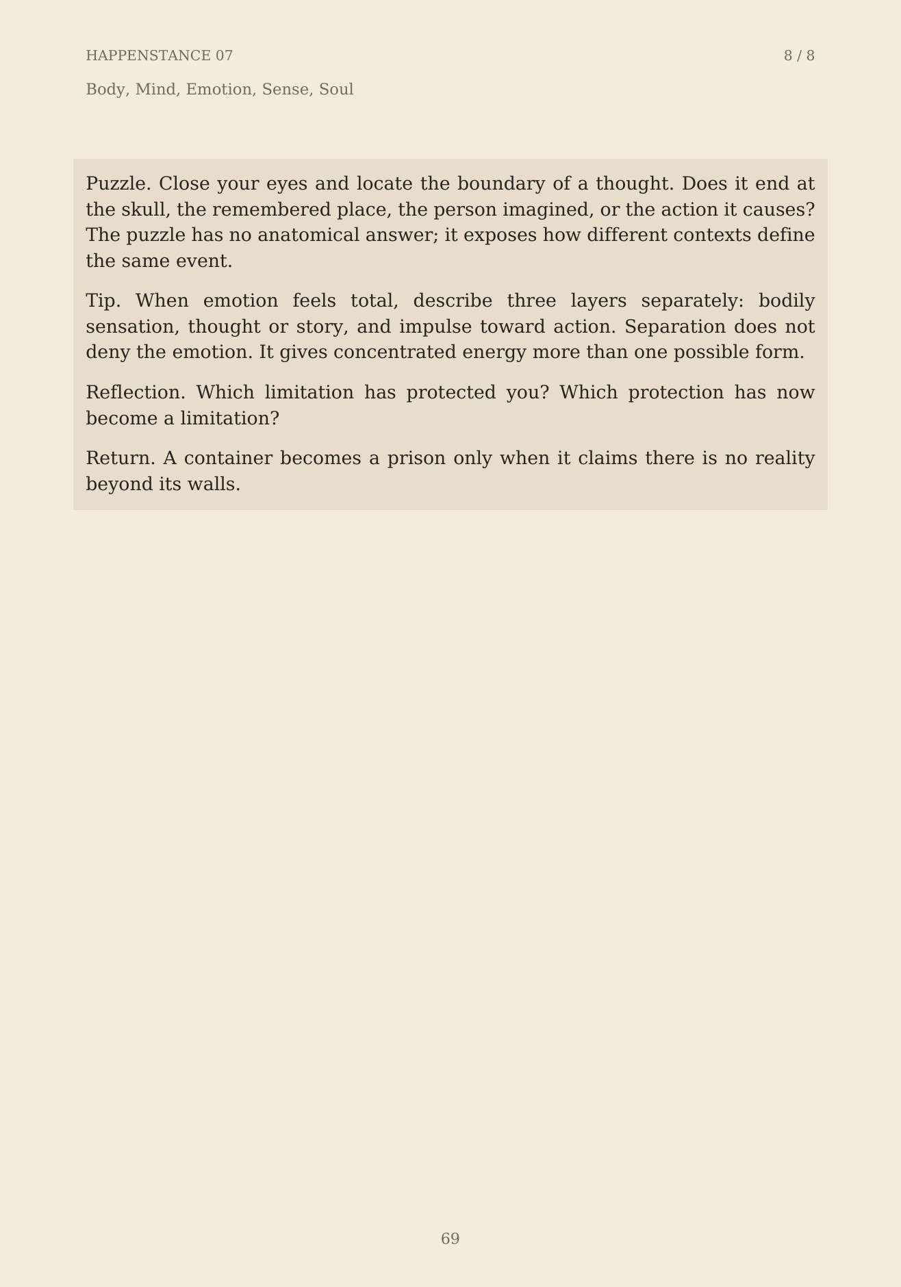 The Unformed Spaces, page 69 of 148