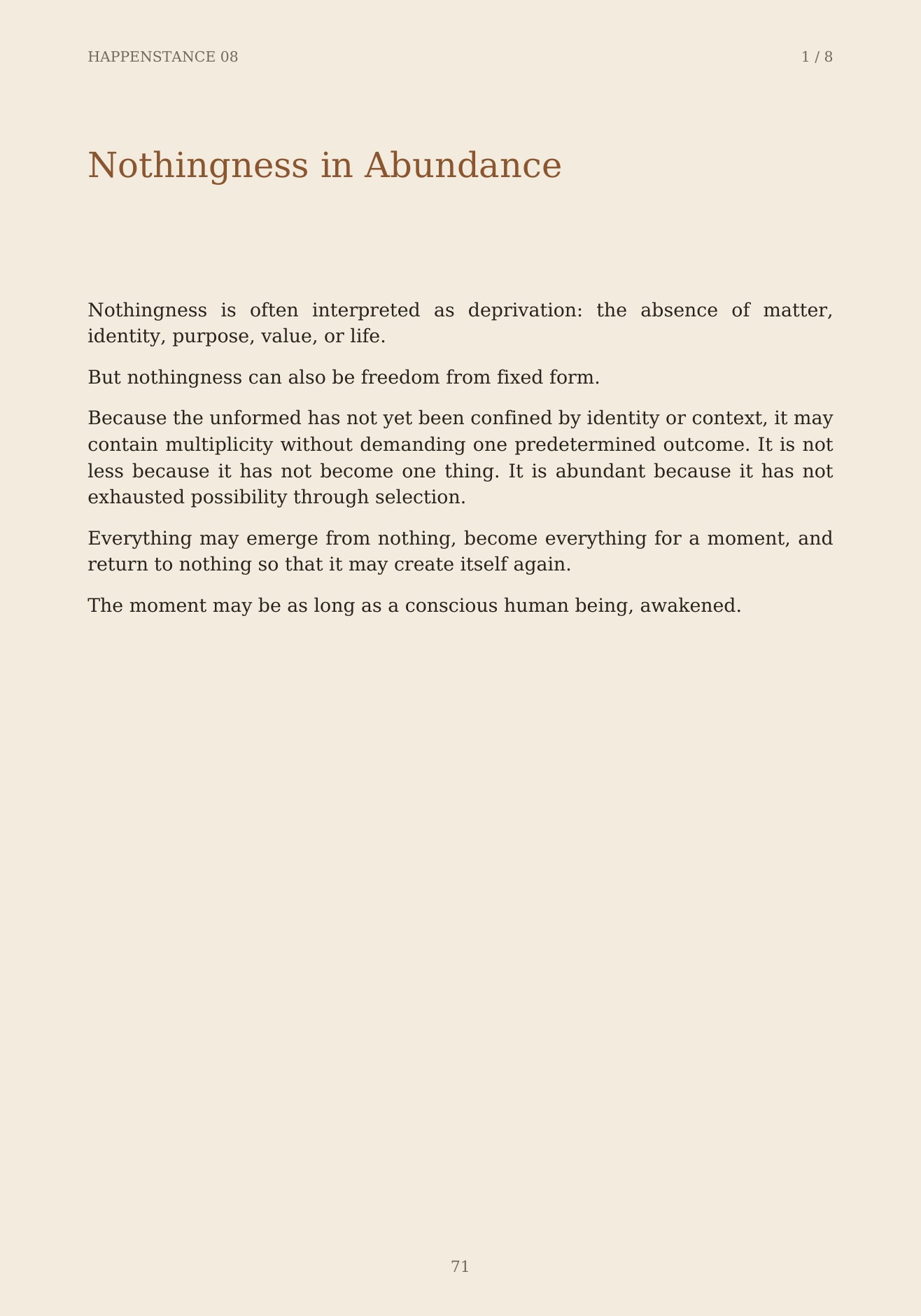 The Unformed Spaces, page 71 of 148