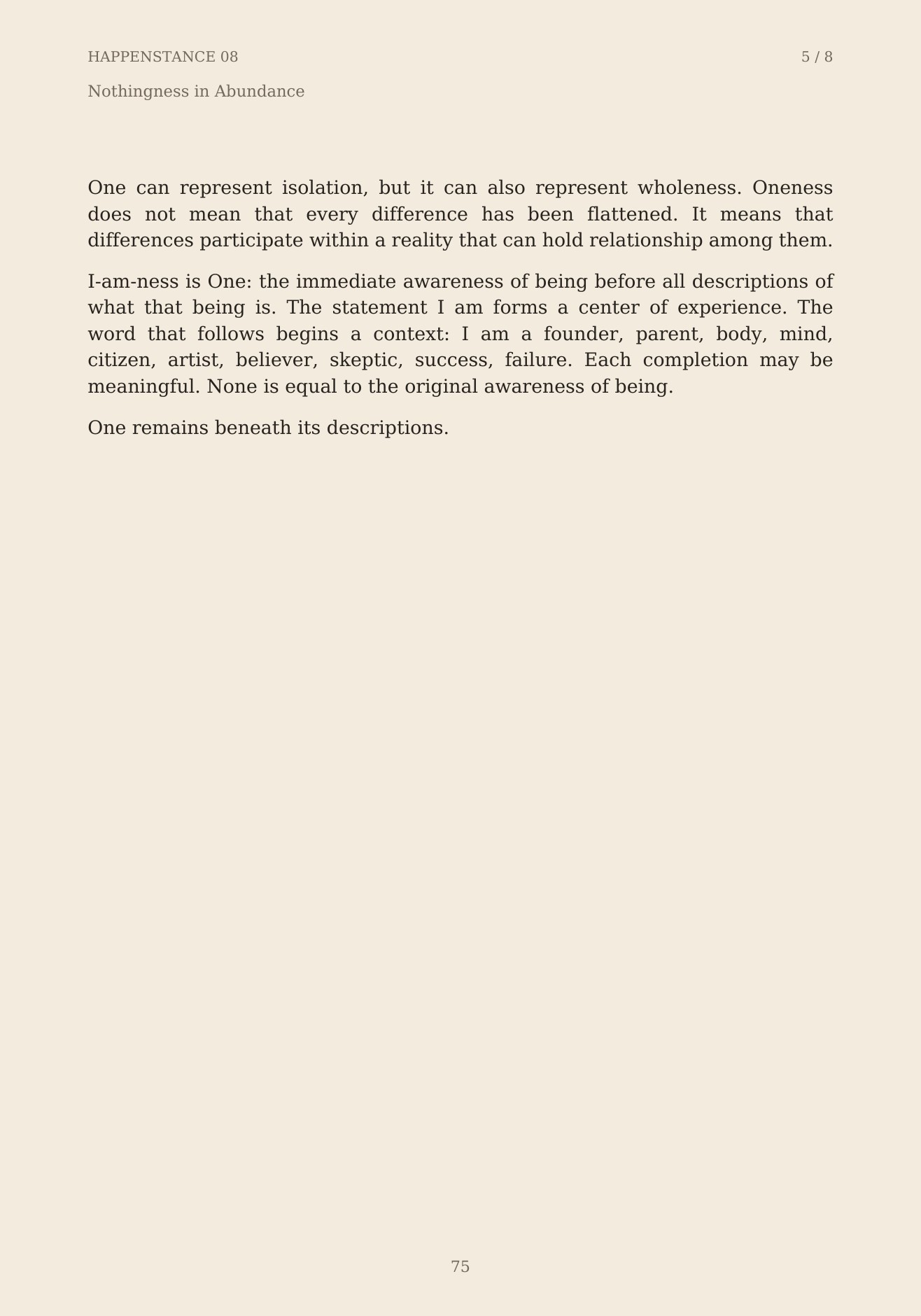 The Unformed Spaces, page 75 of 148