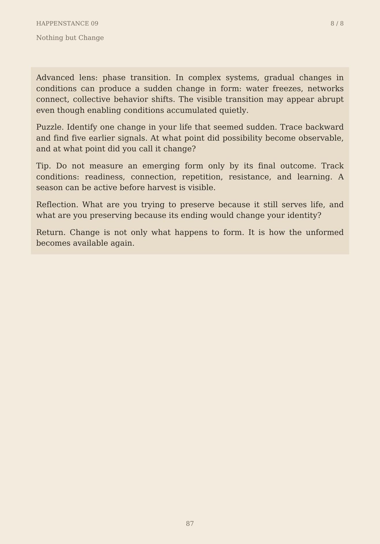 The Unformed Spaces, page 87 of 148