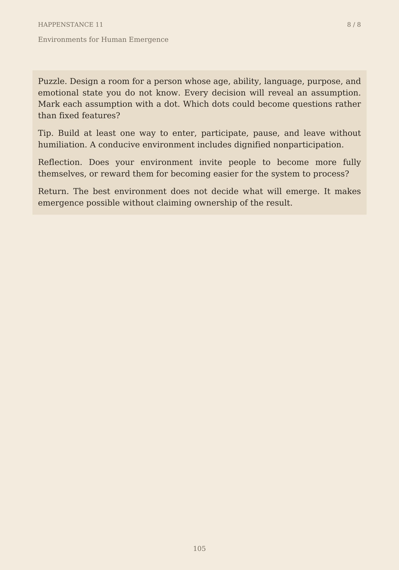 The Unformed Spaces, page 105 of 148