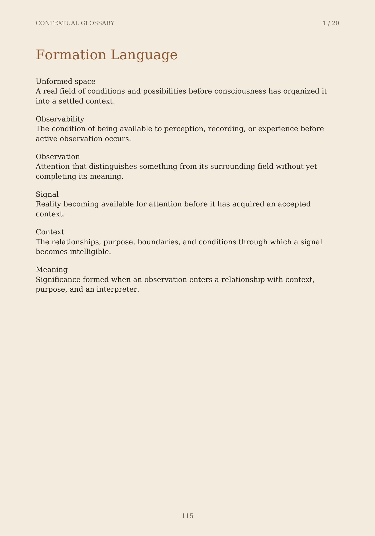 The Unformed Spaces, page 115 of 148